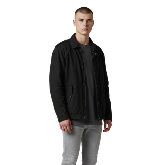 Vintage Context black leather bomber jacket men’s size 44T